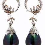 Серьги с камнями 750 проба золота OM-Jeweller