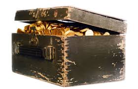 Сундук с золотыми монетами